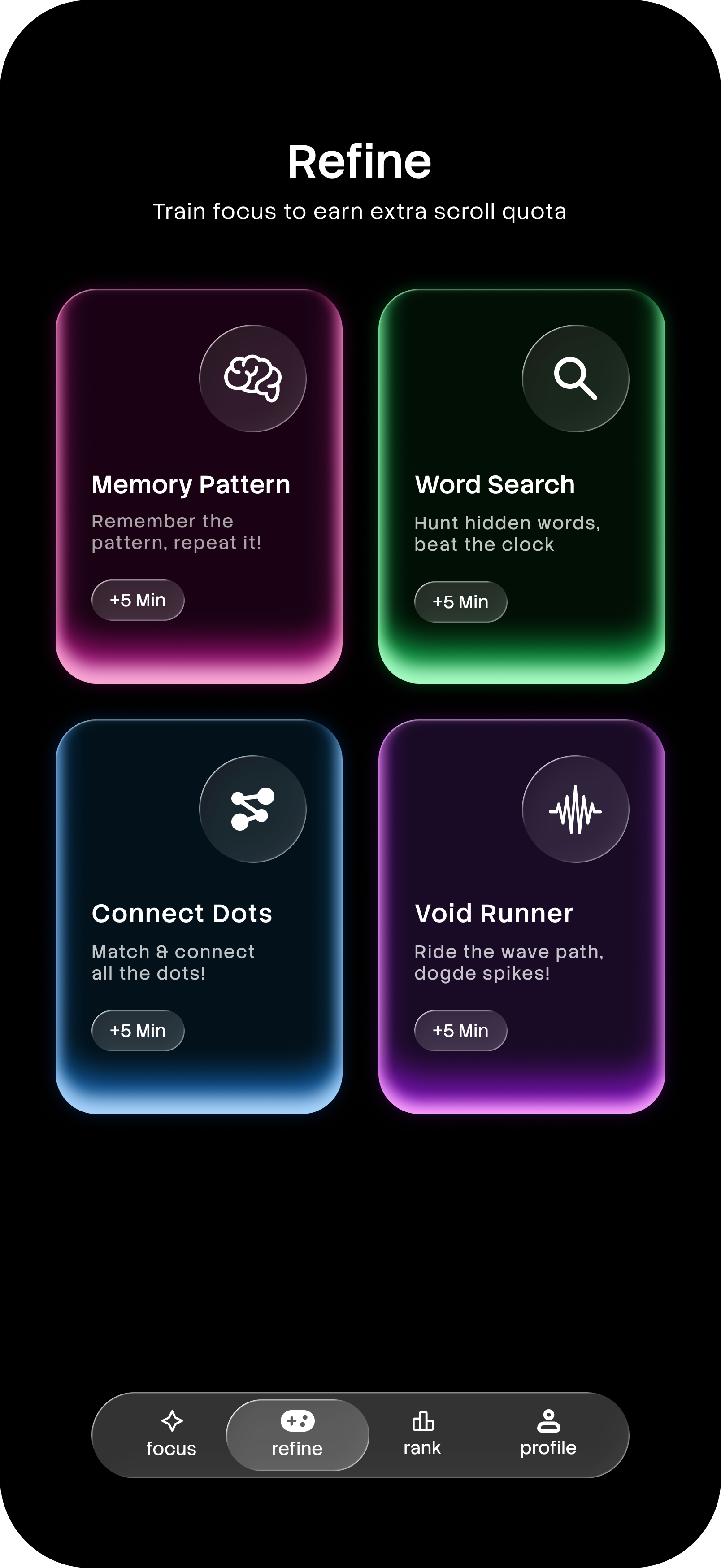 Quartz Attention Gym arcade game grid